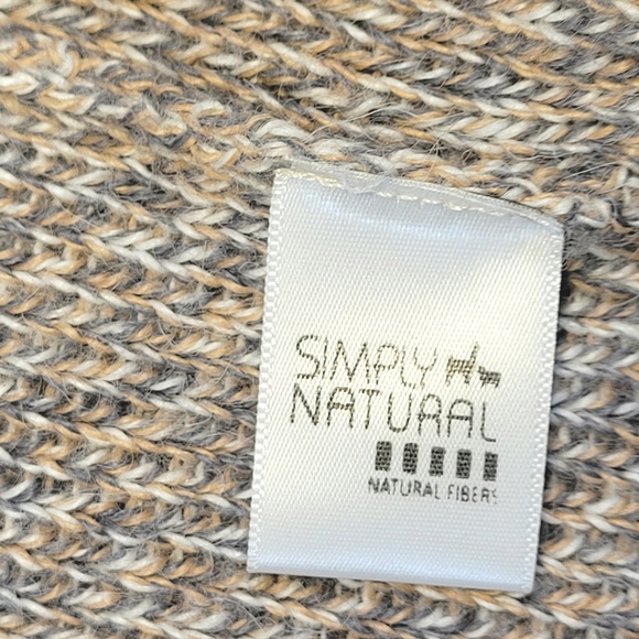 Simply Natural Linda 2 Classic Alpaca Blend Sweater Melange Tan Size OS - Picture 6 of 9